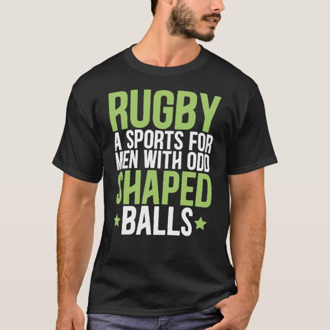 T-shirt Le rugby est un sport pour les hommes avec des bou (Devant)