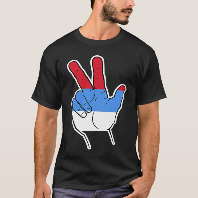 T-shirt Le salut serbe (Devant)