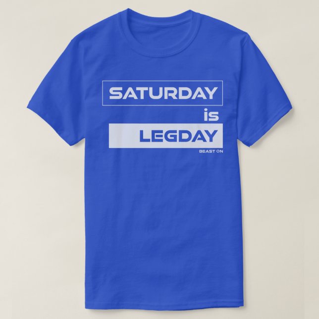 T-shirt Le samedi est Legday Training Gym Motivation Fitne (Design devant)