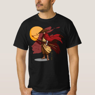 T-shirt Le samouraï est positionné dans une position dynam
