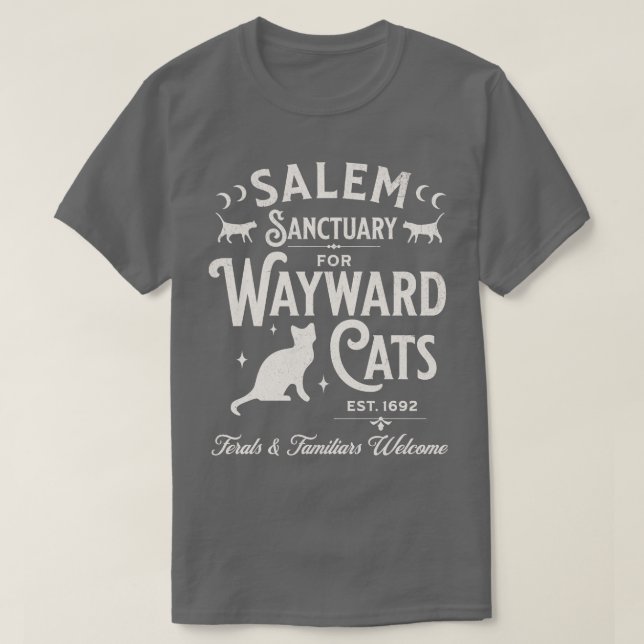 T-shirt Le sanctuaire de Salem pour les chats Wayward Dark (Design devant)