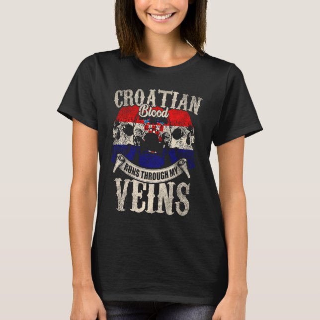 T-shirt Le sang croate coule dans mes veines (Devant)
