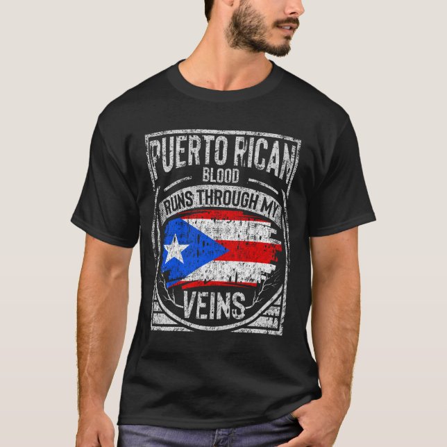 T-shirt Le Sang De Porto Rico Traverse Mes Veines (Devant)
