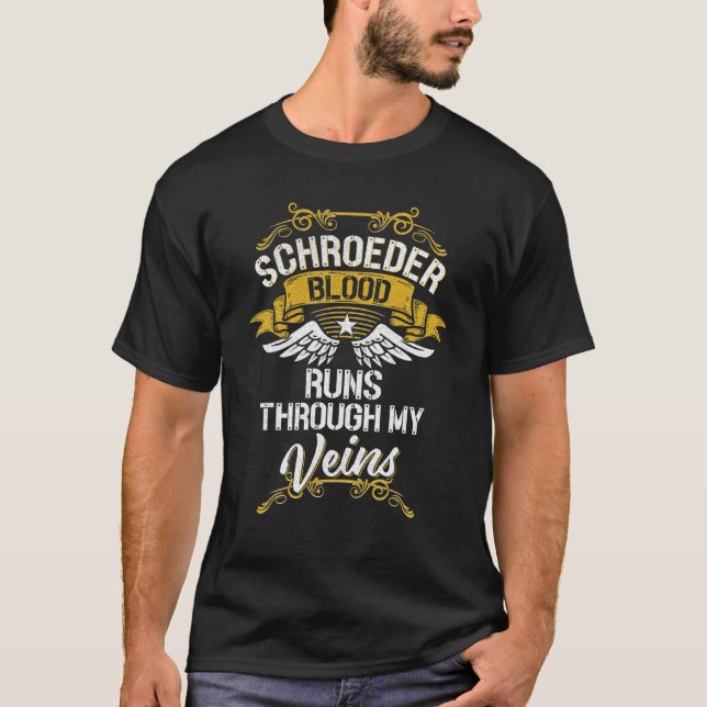 T-shirt Le Sang De Schroeder Traverse Mes Veines (Devant)