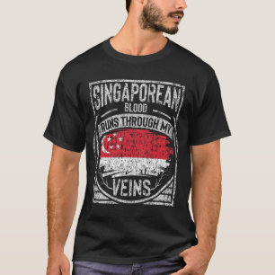 T-shirt Le Sang De Singapour Traverse Mes Veines