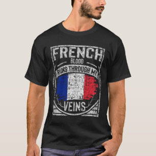 T-shirt Le Sang Français Traverse Mes Veines