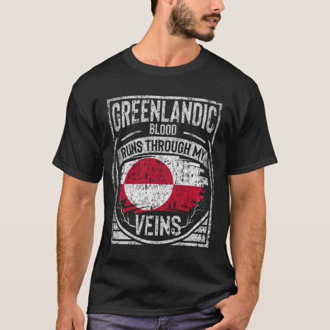 T-shirt Le Sang Groenlandais Traverse Mes Veines (Devant)