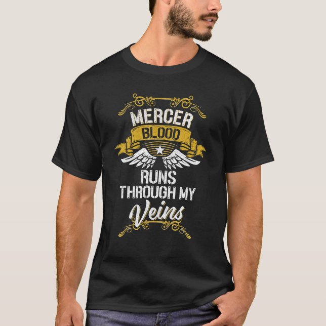 T-shirt Le Sang Mercer Traverse Mes Veines (Devant)