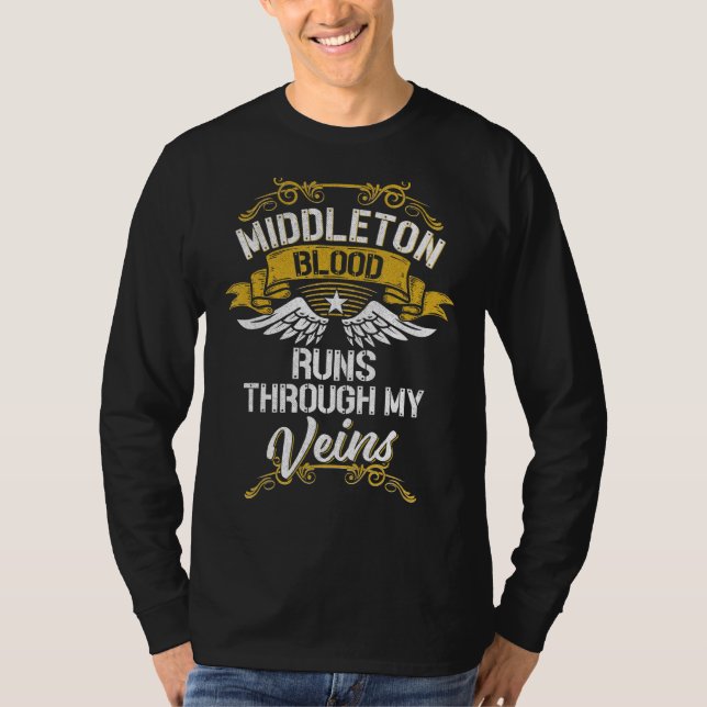 T-shirt Le Sang Middleton Traverse Mes Veines (Devant)