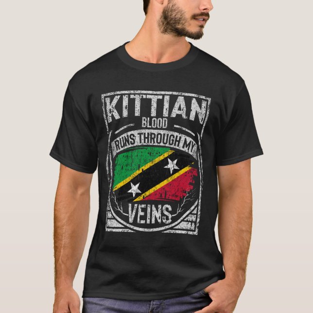 T-shirt Le Sang Névisien Kittien Traverse Mes Veines (Devant)
