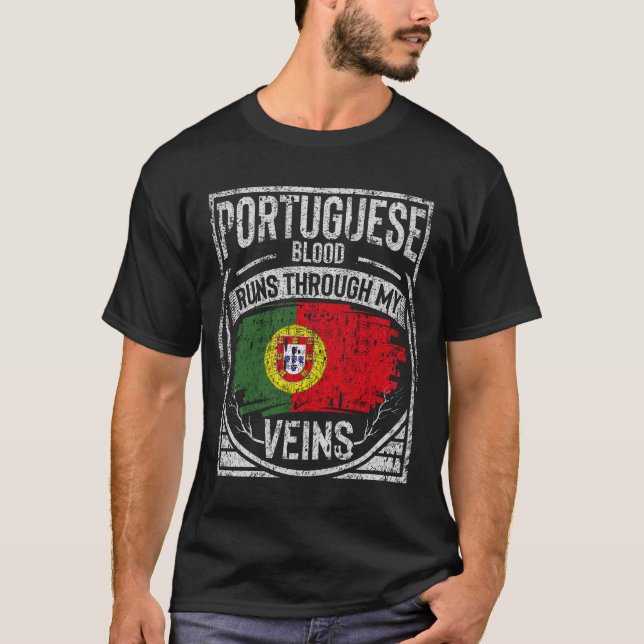 T-shirt Le Sang Portugais Traverse Mes Veines (Devant)