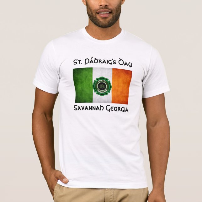 T-shirt Le sapeur-pompier de St Patrick de la savane (Devant)