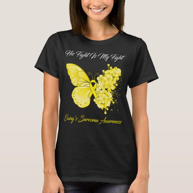 T-shirt Le sarcome du papillon de son combat est ma lutte (Devant)