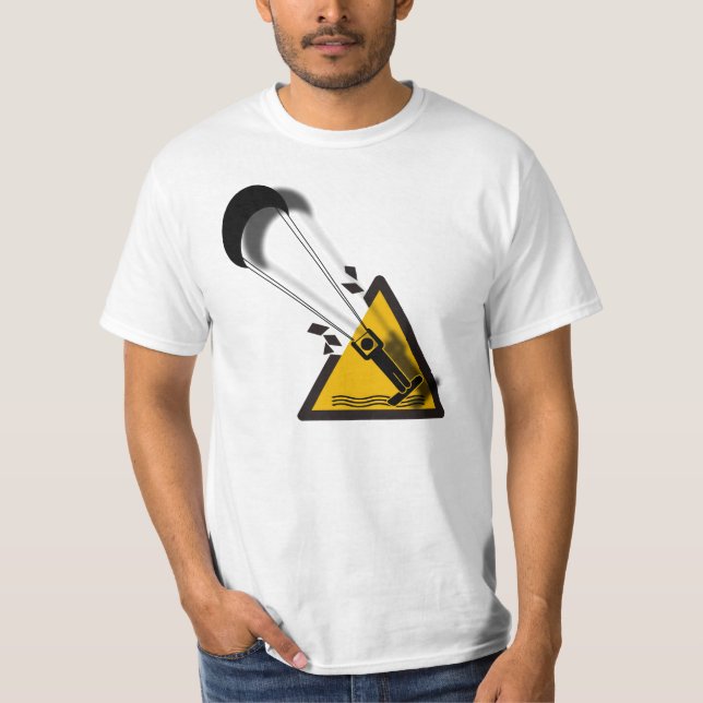 T-shirt Le saut. Chemise humour kite surf (Devant)
