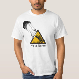 T-shirt Le saut. Chemise surfante d'humour de cerf-volant