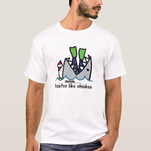 T-shirt Le scaphandre goûte le requin de poulet