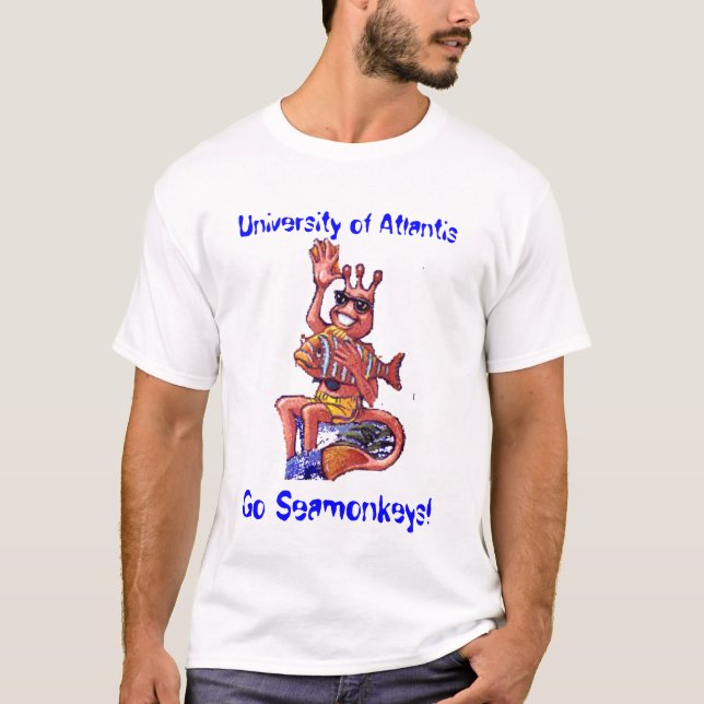 T-shirt le seamonkey, université de l'Atlantide, vont (Devant)