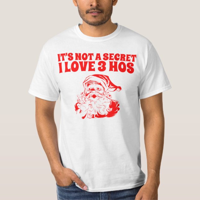 T-shirt Le secret de Père Noël exposé (Devant)