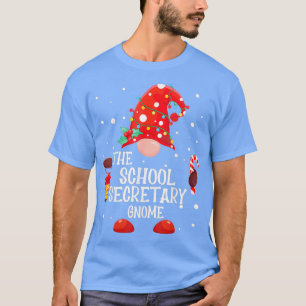 T-shirt Le secrétaire de l'école Gnome Matching Family Chr
