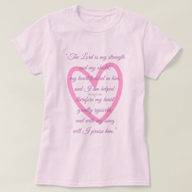 T-shirt Le Seigneur est ma force (Design devant)