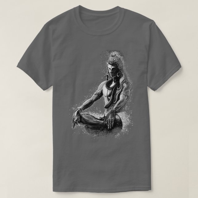T-shirt Le seigneur majestueux Shiva dans la méditation ét (Design devant)
