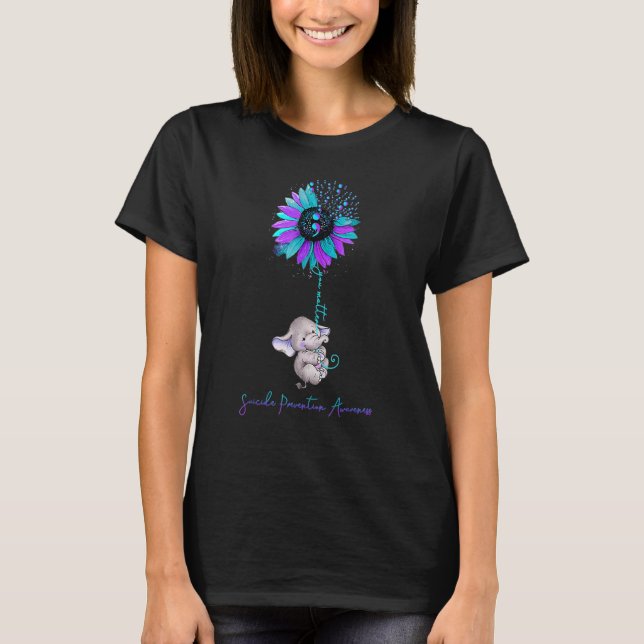 T-shirt Le Semicolon de sensibilisation à la prévention du (Devant)