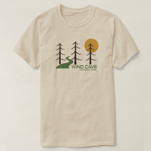 T-shirt Le sentier du parc national Wind Cave (Design devant)