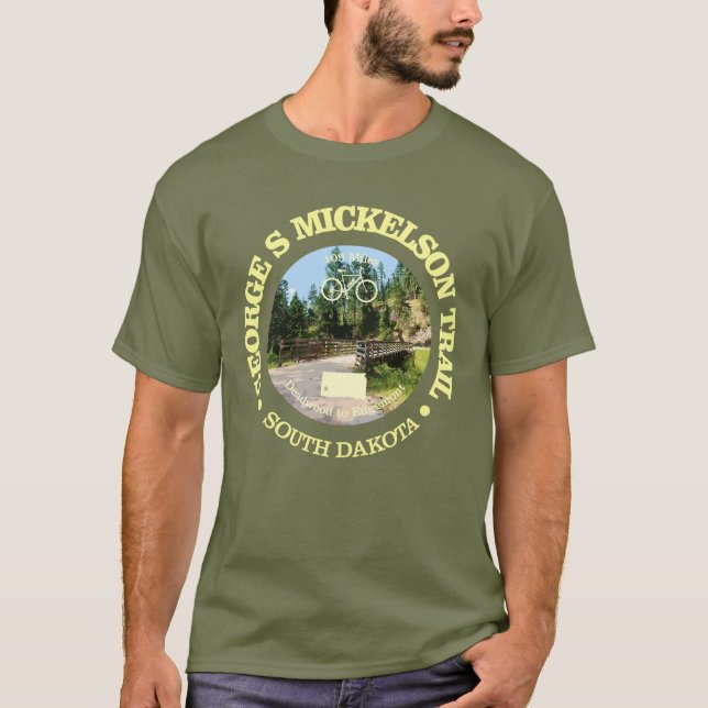 T-shirt Le sentier George S Mickelson, Dakota du Sud. (Devant)
