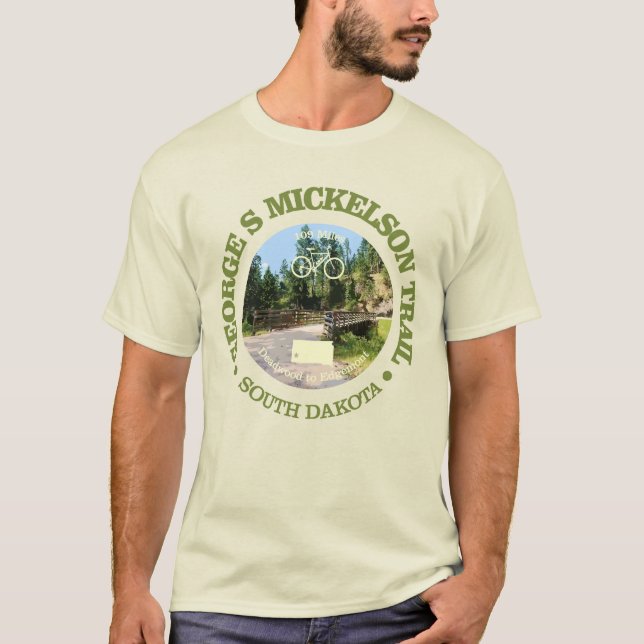 T-shirt Le sentier George S Mickelson, Dakota du Sud. (Devant)