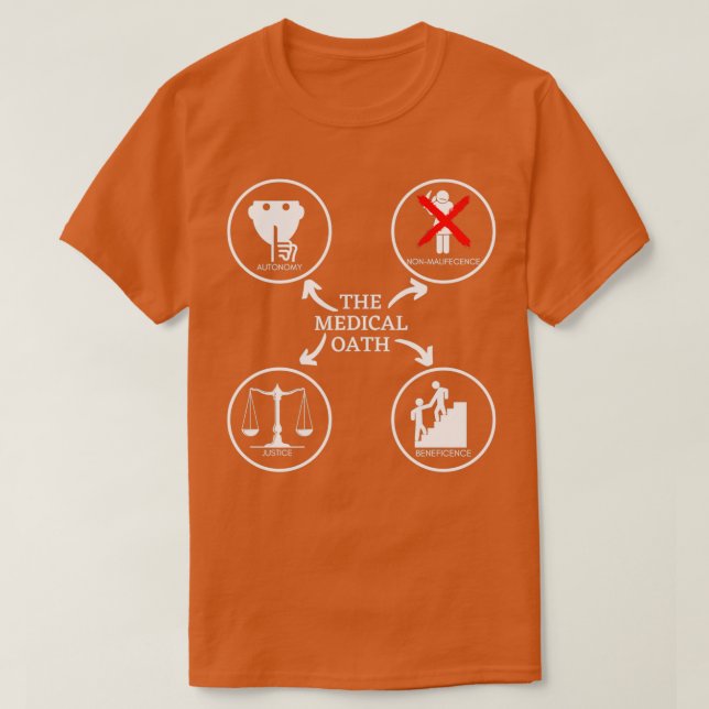 T-shirt Le serment Médicale (Design devant)