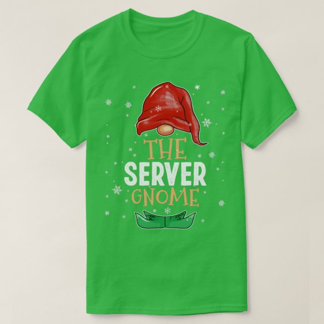 T-shirt Le serveur Gnome Family Matching Christmas Outfit (Design devant)