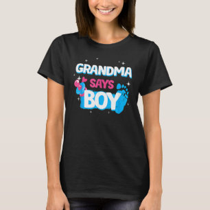 T-shirt le sexe révéler la fête grand-mère dit garçon l'éq