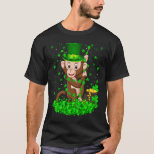T-shirt Le Shamrock irlandais Leprechaun Bonobo Saint Patr