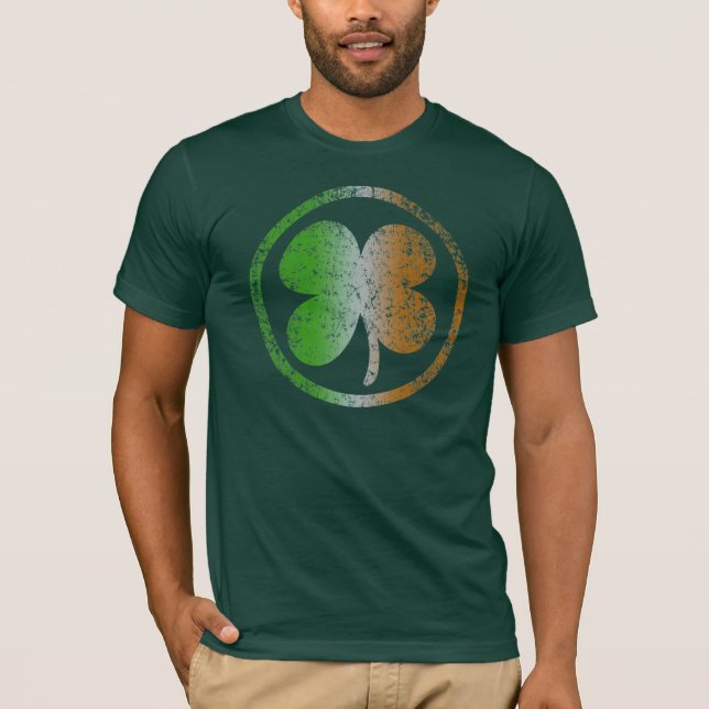 T-shirt Le shamrock irlandais se fanent (Devant)