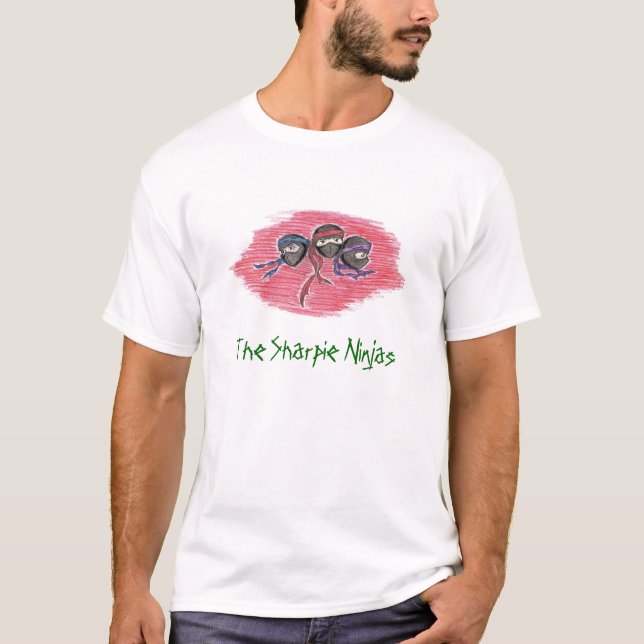 T-shirt Le Sharpie Ninjas 3/4 douille (Devant)