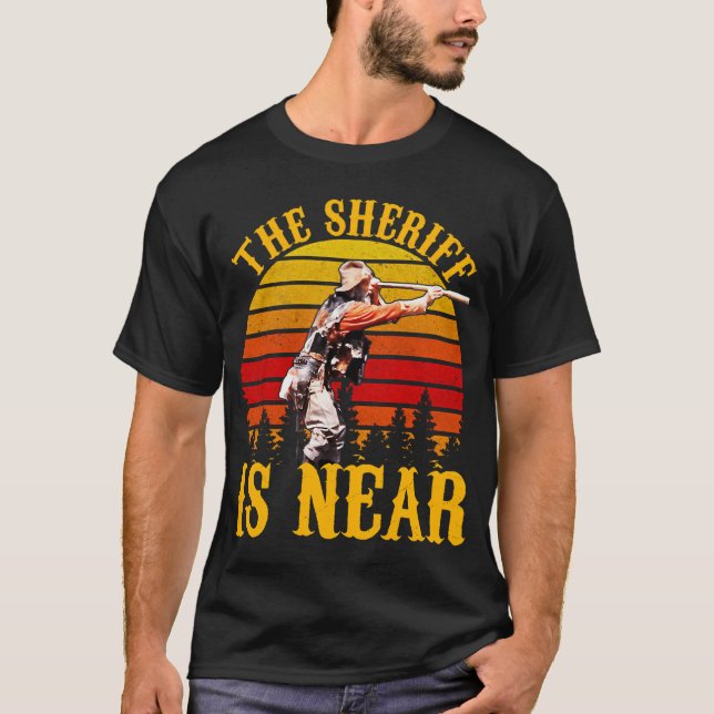 T-shirt Le shérif est proche (Devant)