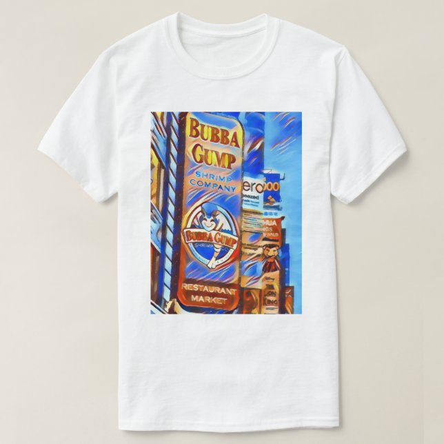 T-shirt Le signe de Bubba Gump Shrimp Company (Design devant)