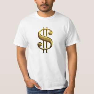 T-shirt Le signe de l'atlas du dollar a gesticulé le