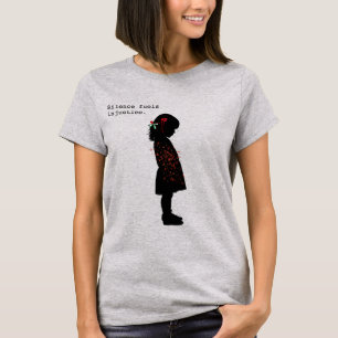 T-shirt Le silence alimente l'injustice - Solidarité pales