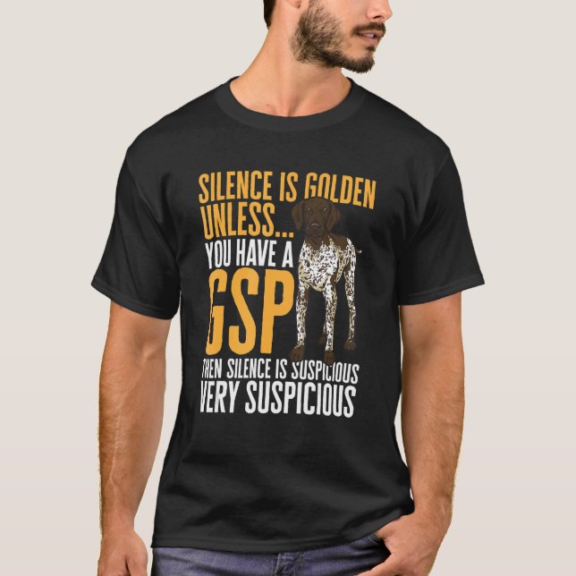 T-shirt Le Silence De Pointeur Raccourci Allemand Est En O (Devant)