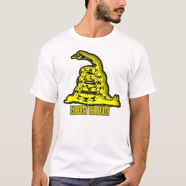 T-shirt Le silence d'or de Gadsden est mortel (Devant)