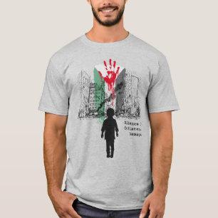 T-shirt Le silence est un dommage collatéral – Solidarité