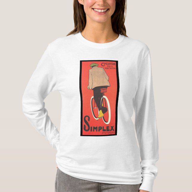 T-shirt Le simplex va à vélo la chemise d'Amsterdam (Devant)