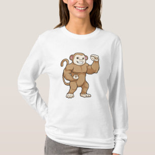 T-shirt Le singe comme culturiste au Bodybuilding