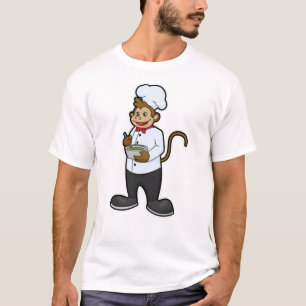 T-shirt Le singe cuire avec le bol