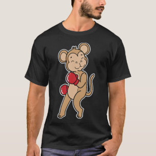 T-shirt Le singe fait la boxe