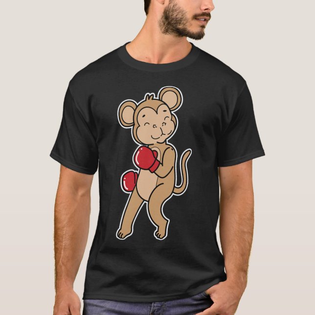 T-shirt Le singe fait la boxe (Devant)