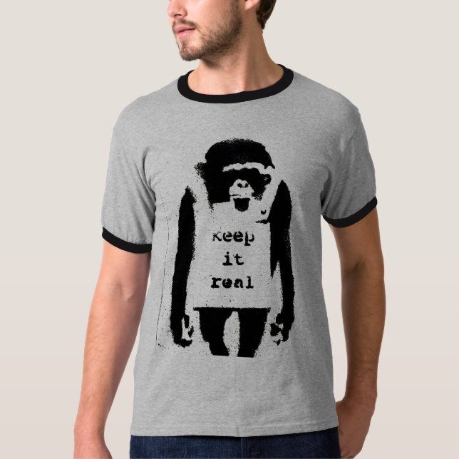 T-shirt Le SINGE INDIQUE LE MAINTIENNENT vrai (Devant)