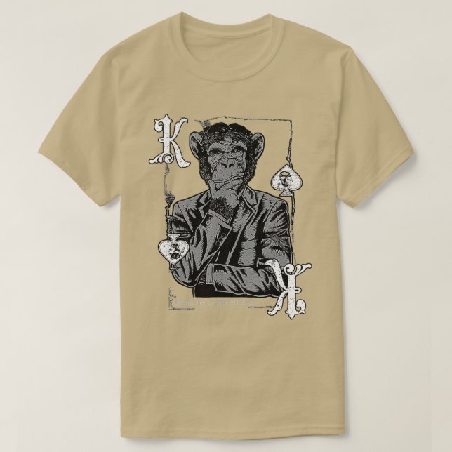 T-shirt Le Singe Intellectuel King Of Spades - Poker Vinta (Design devant)