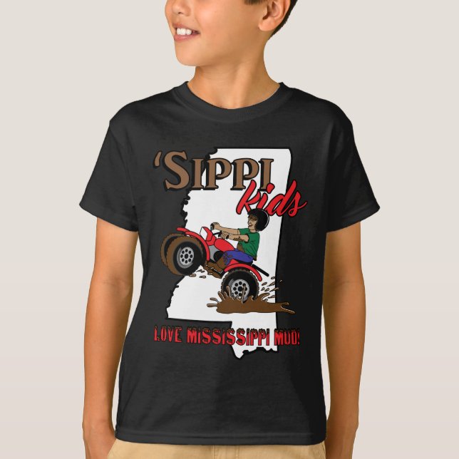 T-shirt le sippi badine l'amour Mississippi mud.png (Devant)
